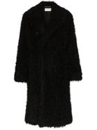 Saint Laurent Shaggy Faux Fur Coat - Black