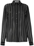 Lanvin - Striped Shirt - Women - Silk - 42, Black, Silk