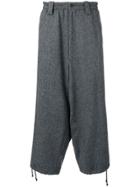 Yohji Yamamoto Tweed Drop Crotch Trousers - Grey