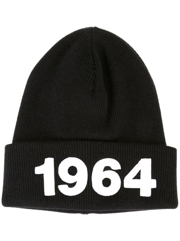 Dsquared2 Ribbed Beanie, Men's, Black, Wool