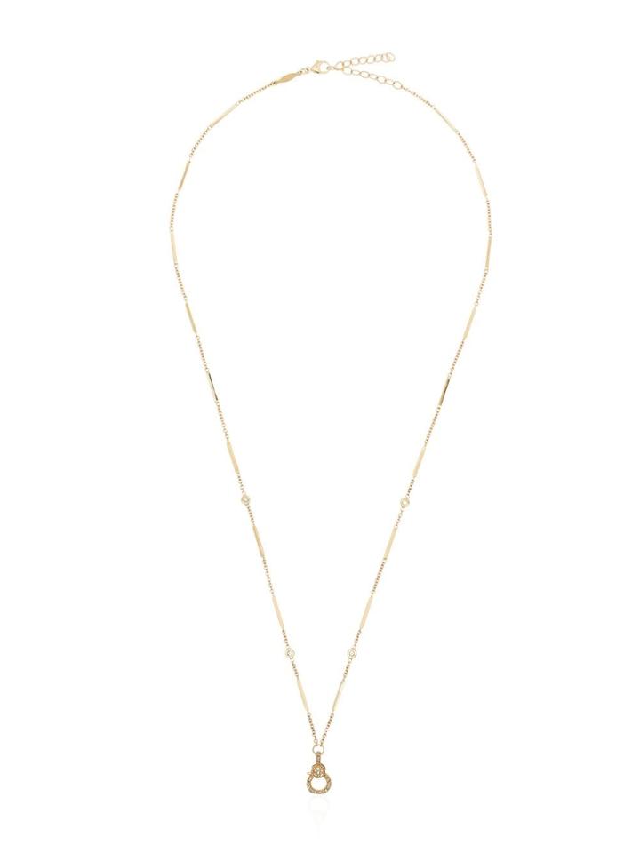 Jacquie Aiche 14kt Yellow Gold And Diamond Bar Chain Necklace