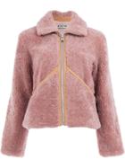 Aalto Shearling Zip-up Jacket - Pink & Purple