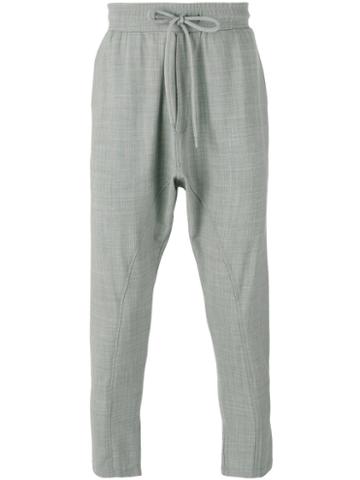 Entre Amis Drop-crotch Crop Trousers, Men's, Size: Small, Grey, Spandex/elastane/virgin Wool