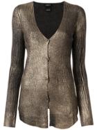 Avant Toi V-neck Cardigan - Metallic