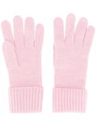 N.peal Ribbed Knit Gloves - Pink