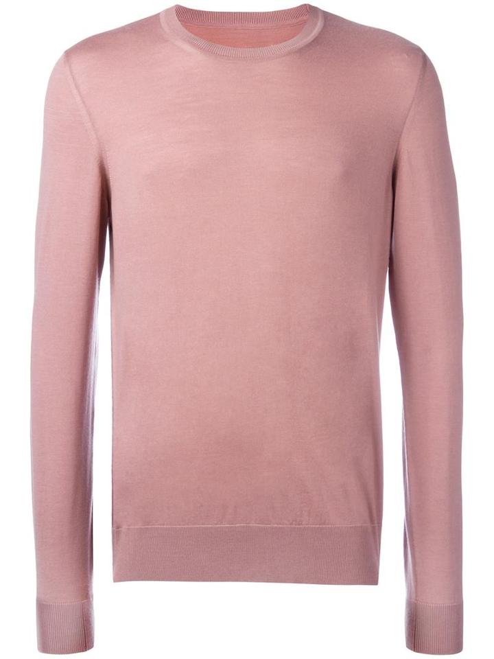 Maison Margiela Crew Neck Jumper, Men's, Size: Large, Pink/purple, Wool