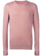 Maison Margiela Crew Neck Jumper, Men's, Size: Large, Pink/purple, Wool
