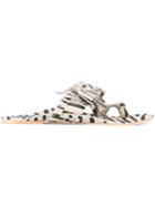 Figue Zebra Scaramouche Sandals - Black