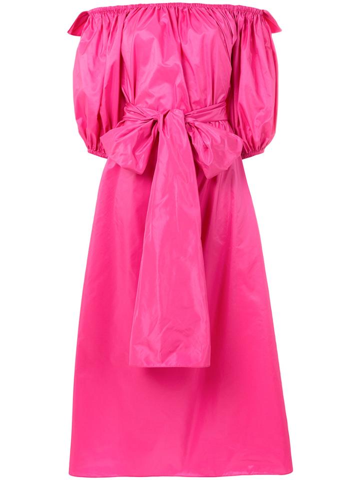 Stella Mccartney Off-the-shoulder Belted Dress - Pink & Purple