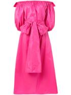Stella Mccartney Off-the-shoulder Belted Dress - Pink & Purple