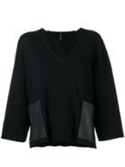 Pierantoniogaspari Boxy V-neck Top - Black