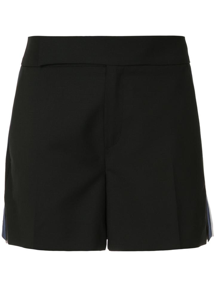 Gauchère Contrast Side Panel Tailored Shorts - Black