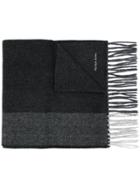 Ps Paul Smith Fringed Cashmere Scarf - Black