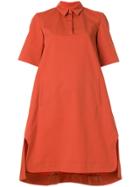 Carven Collared Shift Dress - Yellow & Orange