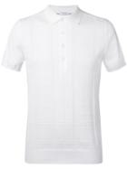 Paolo Pecora - Stitch Panel Polo Shirt - Men - Cotton - L, White, Cotton