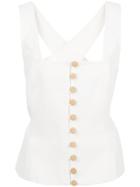 Nicholas Fitted Silhouette Top - White