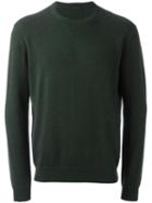 Z Zegna Round Neck Pullover, Men's, Size: Xl, Green, Polyamide/cashmere