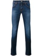 Dolce & Gabbana - Pineapple Tapered Jeans - Men - Silk/cotton/polyester/glass - 48, Blue, Silk/cotton/polyester/glass