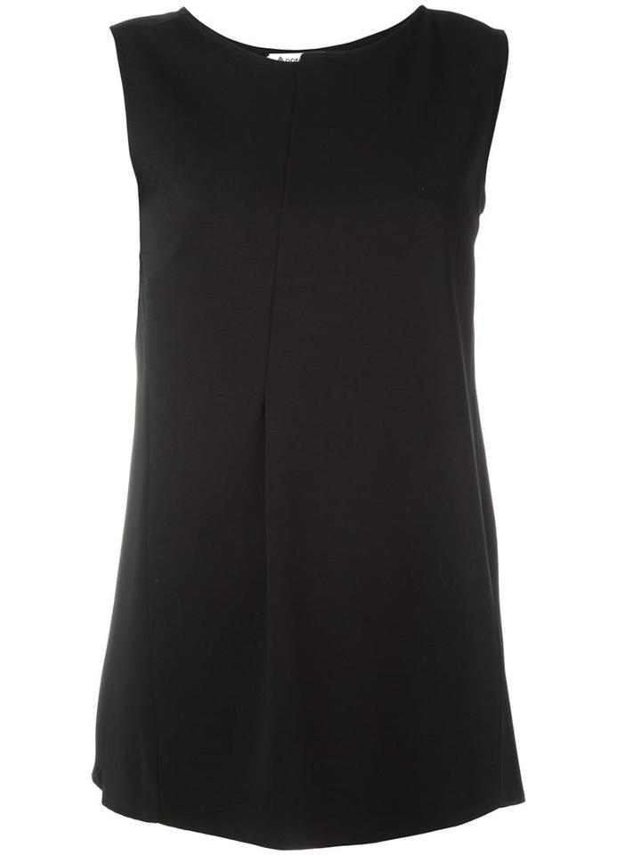 Dondup Flared Sleeveless Blouse, Women's, Size: Large, Black, Viscose/polyamide/spandex/elastane