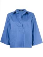 Sofie D'hoore Boxy Pocket Blouse, Women's, Size: 44, Blue, Cotton
