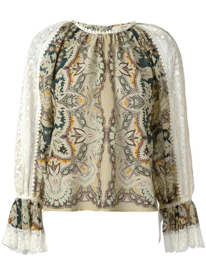 Etro Floral Print Blouse, Women's, Size: 42, Silk/cotton