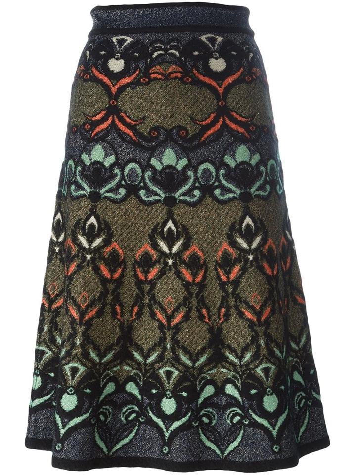 M Missoni Jacquard Skirt, Women's, Size: 42, Acrylic/polyamide/wool/metallic Fibre