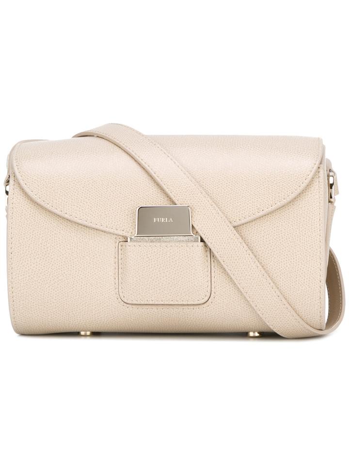 Furla Buckled Crossbody Bag, Women's, Nude/neutrals, Leather