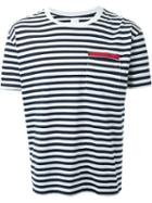Cityshop Striped T-shirt, Men's, Size: Small, White, Cotton
