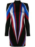 Balmain Colour Block Dress - Black