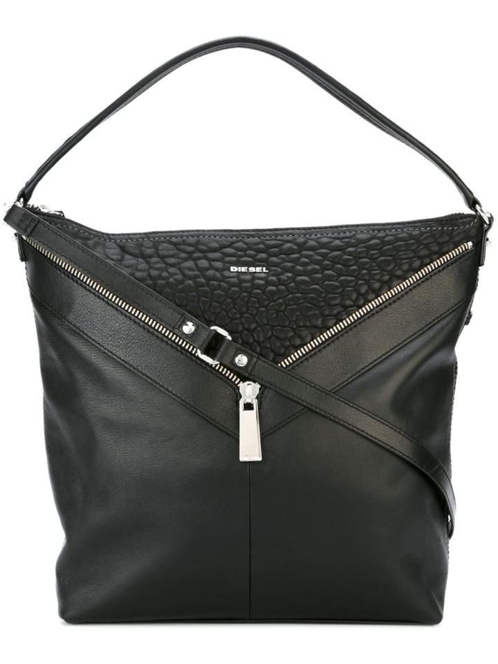 Diesel Zipped Shoulder Bag, Women's, Black