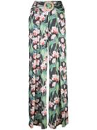 Patbo Floral Belted Trousers - Black