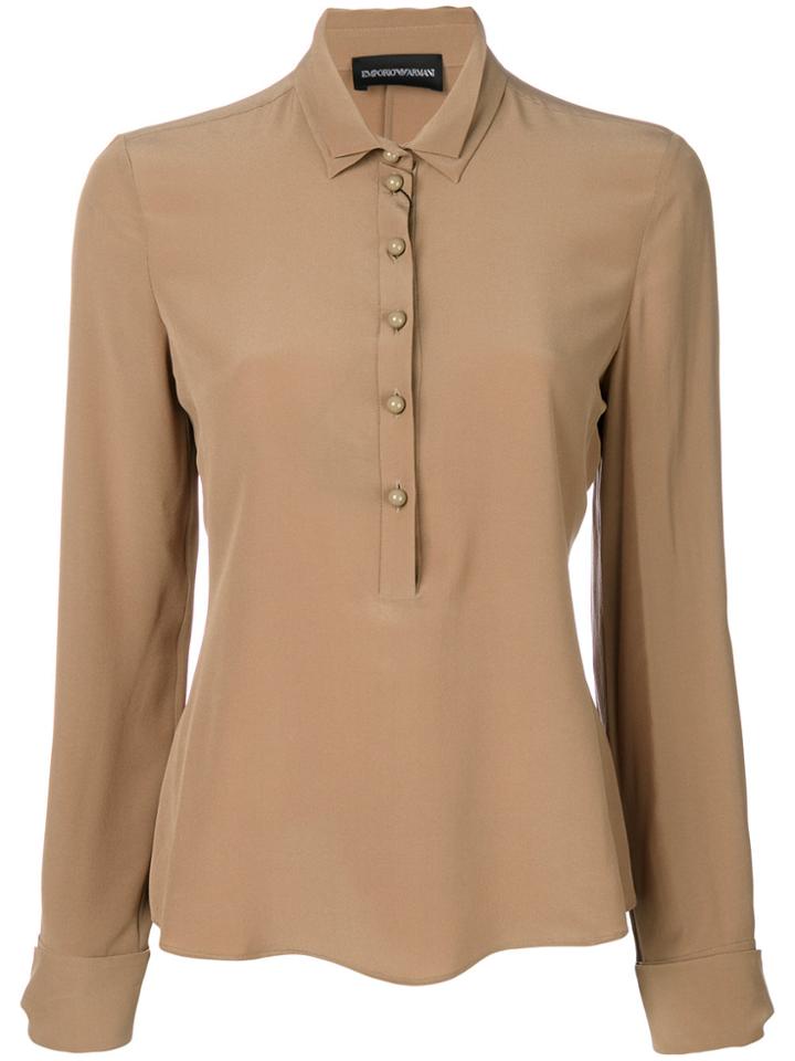 Emporio Armani Double Collar Shirt - Nude & Neutrals