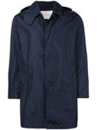 Mackintosh Navy Nylon Hooded Coat - Blue
