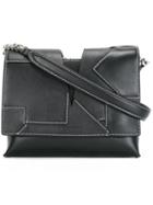Jil Sander Stitched Panel Cross-body Bag, Women's, Black, Calf Leather