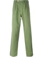 Bleu De Paname Patch Pocket Trousers, Men's, Size: 32, Green, Cotton