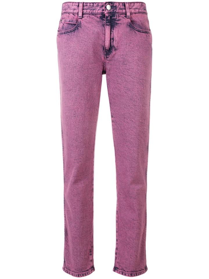 Stella Mccartney Cropped Denim Jeans - Pink & Purple