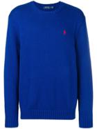 Polo Ralph Lauren Logo Embroidered Sweater - Blue