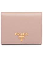 Prada Saffiano Foldover Wallet - Pink