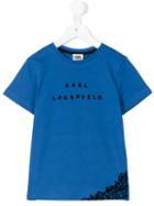 Karl Lagerfeld Kids - Karl Letters T-shirt - Kids - Cotton - 12 Yrs, Boy's, Blue