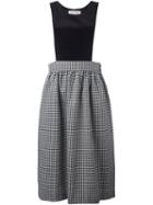 Comme Des Garçons Girl Gingham Pinafore Dress, Size: Medium, Black, Wool/cupro/cotton