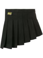 Gcds Asymmetric Pleated Skirt - Black