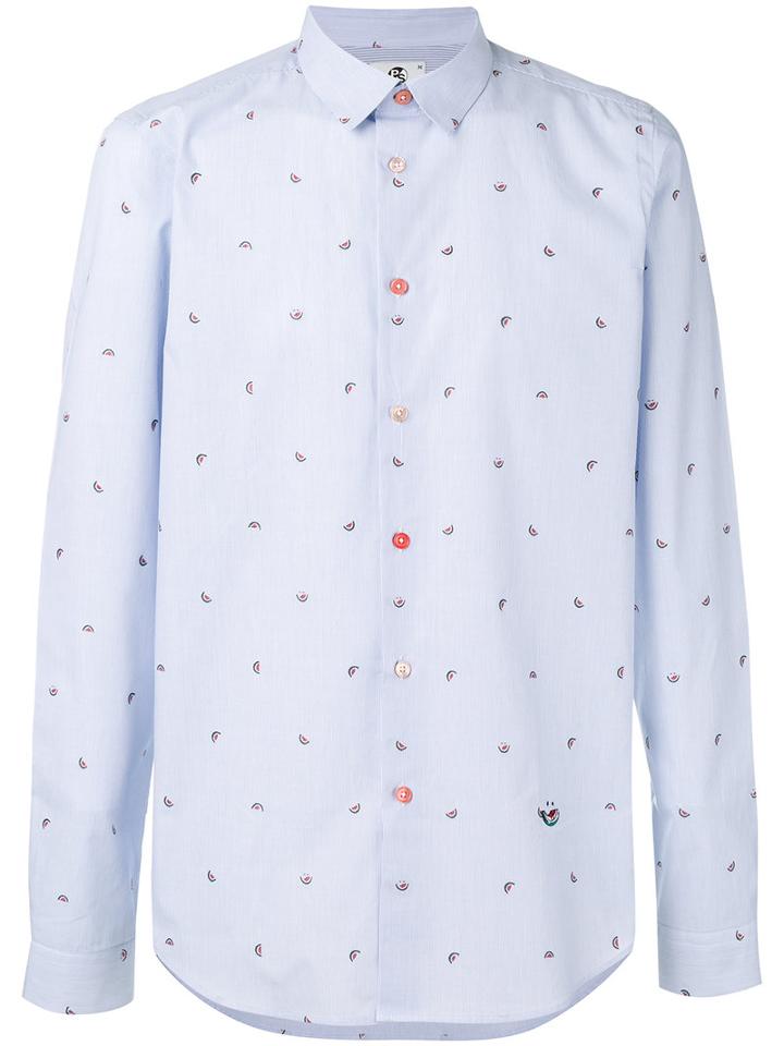 Ps By Paul Smith - Watermelon Print Shirt - Men - Cotton - Xs, Blue, Cotton