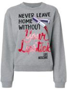 Love Moschino Lipstick Sweatshirt - Grey