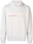 Drôle De Monsieur Slogan Print Hoodie - Grey