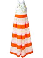Delpozo Striped Embroidered Jumpsuit - White
