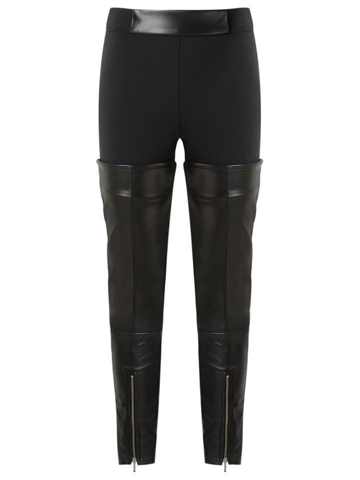 Gloria Coelho Leather Panels Trousers
