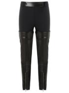 Gloria Coelho Leather Panels Trousers