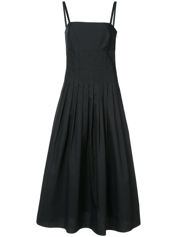 Rosetta Getty Pleated Camisole Dress - Black