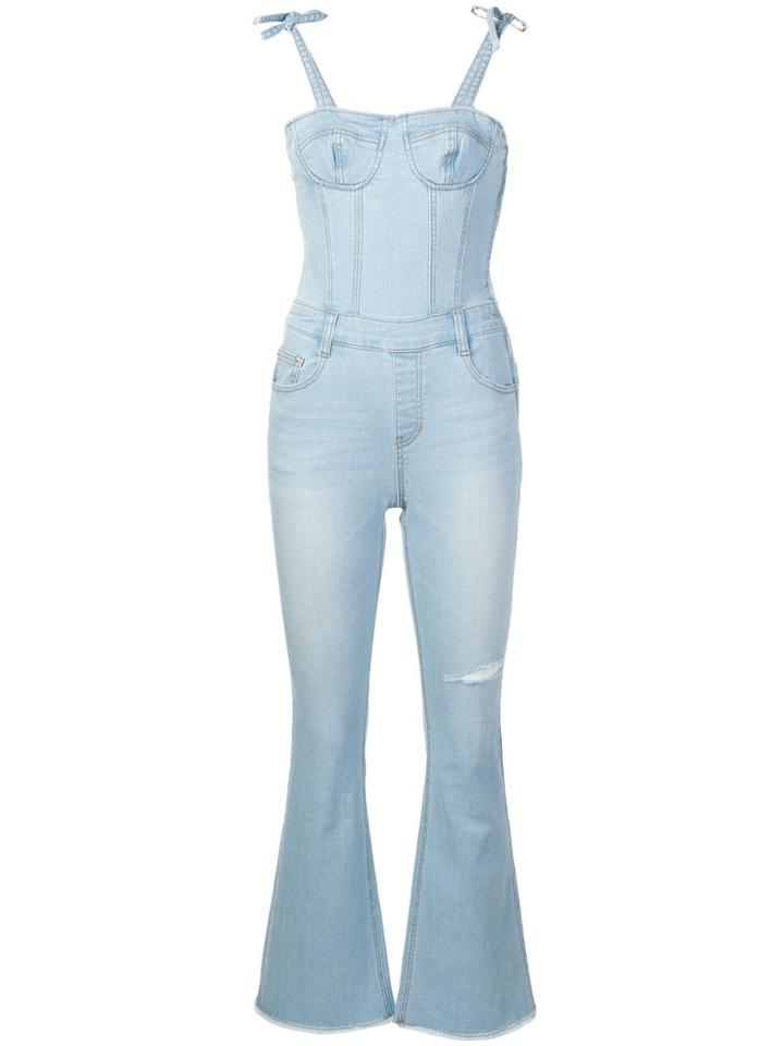 Sjyp Fitted Jumpsuit - Blue