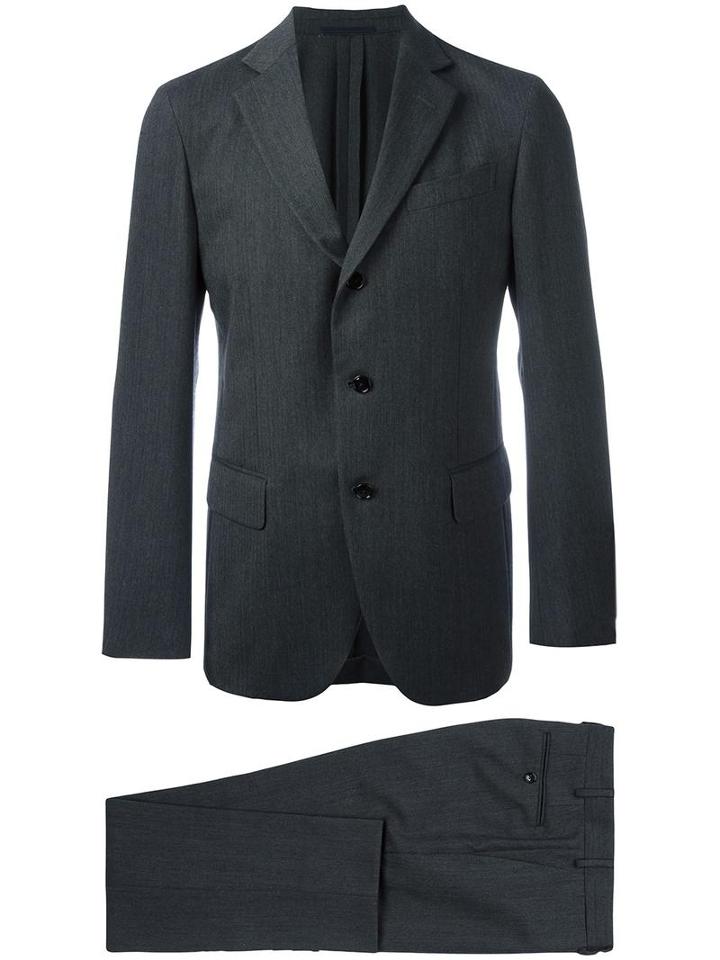 Mp Massimo Piombo Two Piece Suit, Men's, Size: 52, Grey, Cupro/wool